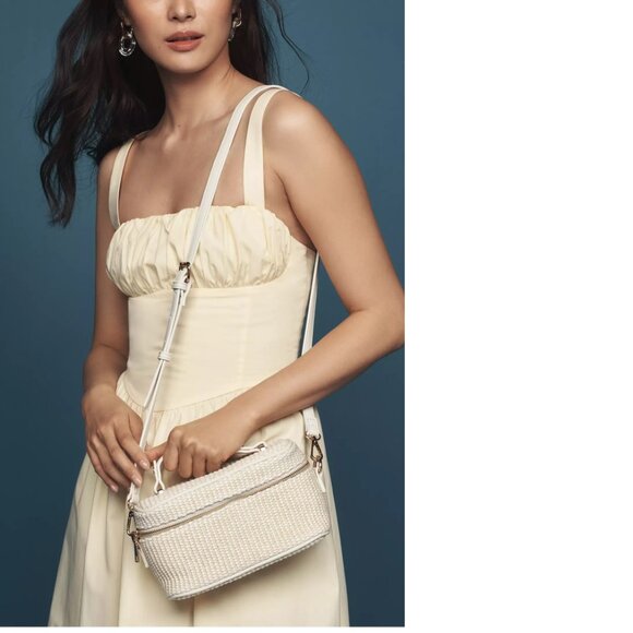 By Anthropologie Drop-Waist Ruched Midi Dress XL yellow new with tag - Picture 2 of 7